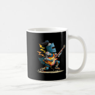 Caneca De Café Cavaleiro de Guitarra Incrível no Estilo Medieval