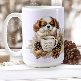 Caneca De Café Cavaleiro de inverno Rei Charles Dog Grande