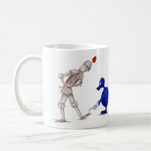 Caneca De Café Cavaleiro feroz sendo ferrado para que ele não ch
