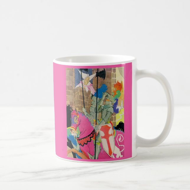 Caneca De Café cavaleiro medieval a cavalo (Direita)