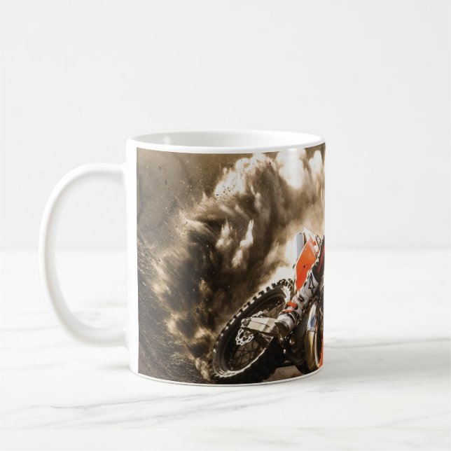 Caneca De Café Cavaleiro Motocross (Esquerda)