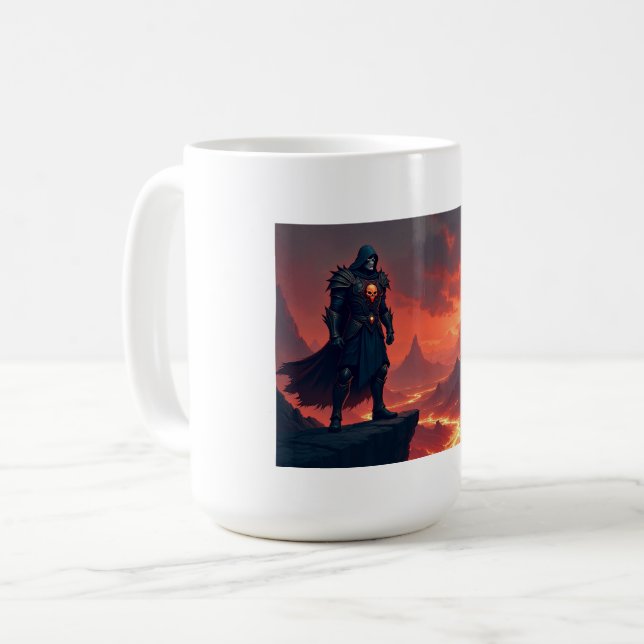 Caneca De Café Cavaleiro Negro da Chama (Frente Esquerda)