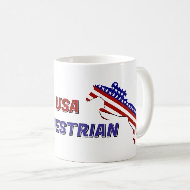 Caneca De Café Cavaleiro Patriótico dos EUA (Frente Esquerda)