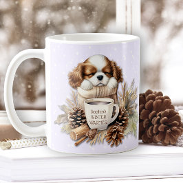 Caneca De Café Cavaleiro Puro do Natal King Charles Dog