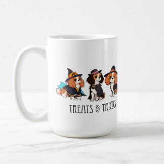 Caneca De Café Cavaleiro Rei Charles halloween trata e truques
