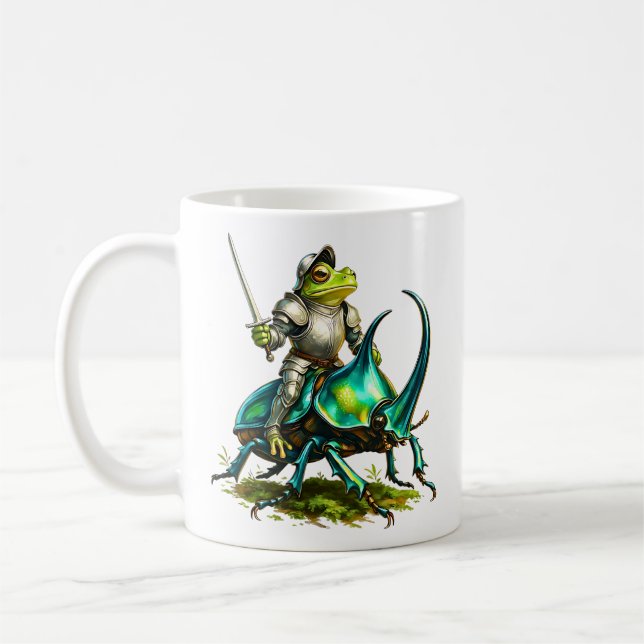 Caneca De Café Cavaleiro Sapo e Besouro de Batalha (Esquerda)