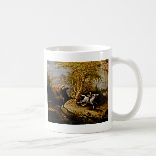 Caneca De Café Cavaleiro Sem Cabeça Perseguindo Crana De Ichabod (Direita)