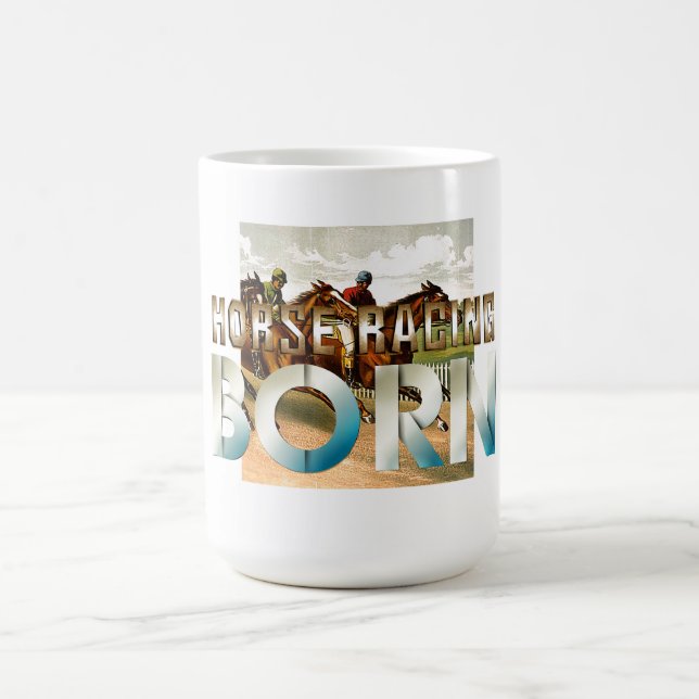 Caneca De Café Cavalgada TOP Nascido Para Corridas De Cavalos (Centro)