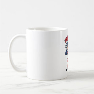 Caneca De Café Cavalheiro Patriótico Dabbing Design Vetorial Vint