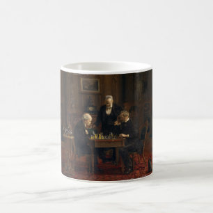 Caneca De Café Cavalheiros jogando um jogo de xadrez (Thomas Eaki