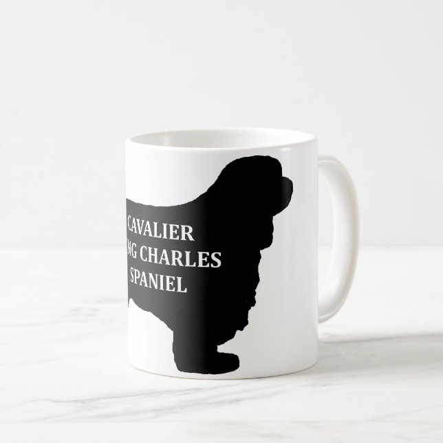 Caneca De Café Cavalier King Charles name silo (Frente Esquerda)