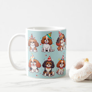 Caneca De Café Cavalier King Charles Pastel Birthday