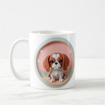 Cavalier King Charles Pink Pastel Cutando Papel