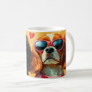 Caneca De Café Cavalier King Charles Spaniel Dia dos Namorados