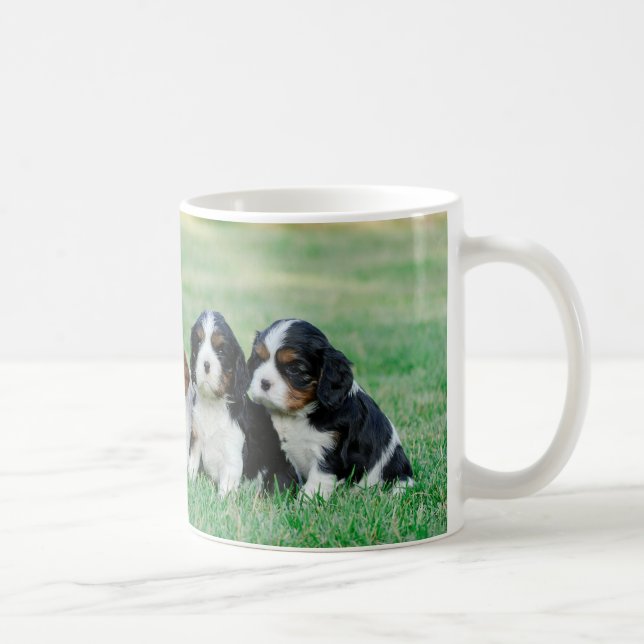 Caneca De Café Cavalier King Charles Spaniel filhotes (Direita)
