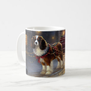 Caneca De Café Cavalier King Charles Spaniel Natal Festivo
