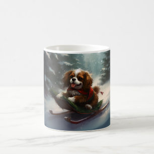 Caneca De Café Cavalier King Charles Spaniel neve de Natal