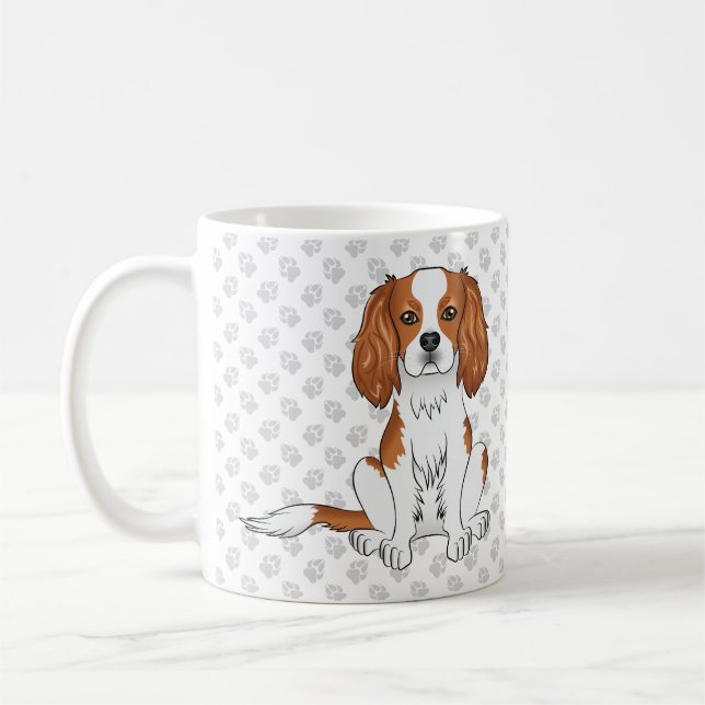 Caneca De Café Cavalier King Charles Spaniel & Patas Blenheim (Esquerda)