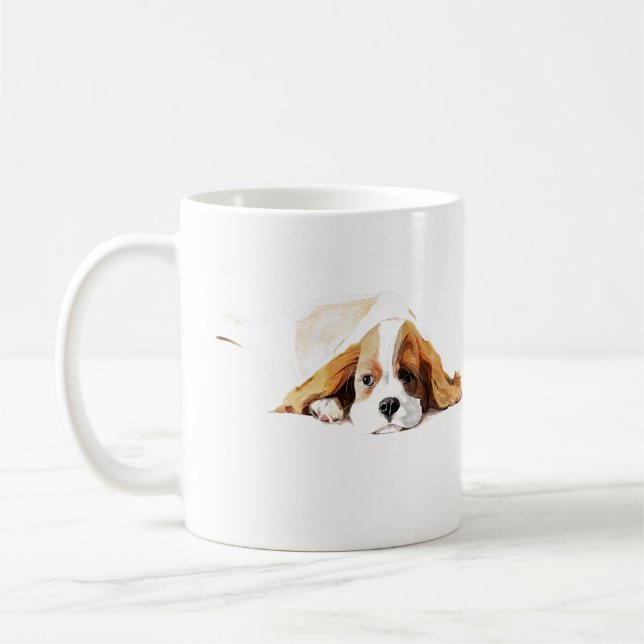 Caneca de Café Cavalier King Charles Spaniel, Pres (Esquerda)