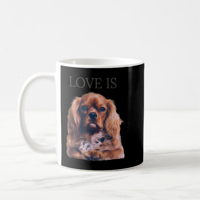 Caneca De Café Cavalier King Charles Spaniel Shirt Men Dog  (Esquerda)
