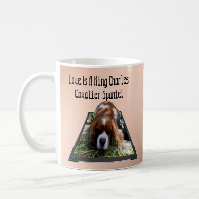 Caneca De Café Cavalier Spaniel Popout Art, Café Mug (Esquerda)