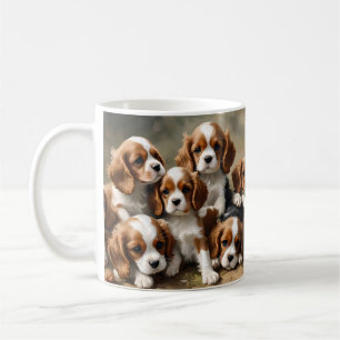 Caneca De Café Cavalier Spaniel Puppies Só Para Cortar,