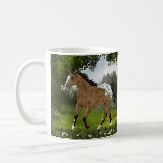 Caneca De Café Cavalo Appaloosa Buckskin (Esquerda)