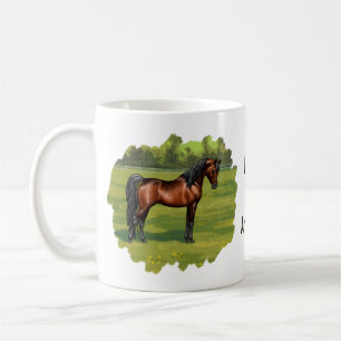 Caneca De Café Cavalo Árabe Egípcio de Baía Escura