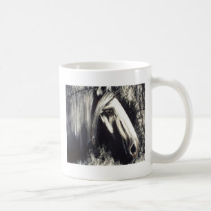 Caneca De Café Cavalo Cinza