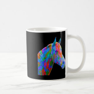 Caneca De Café Cavalo Colorido Horse-back Andando Sobre Artsy Ho