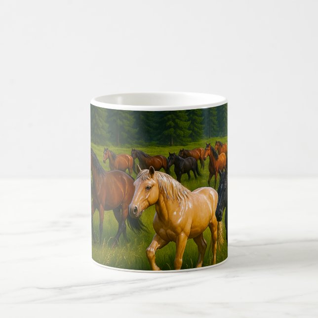 Caneca De Café Cavalo da Floresta Selvagem (Centro)