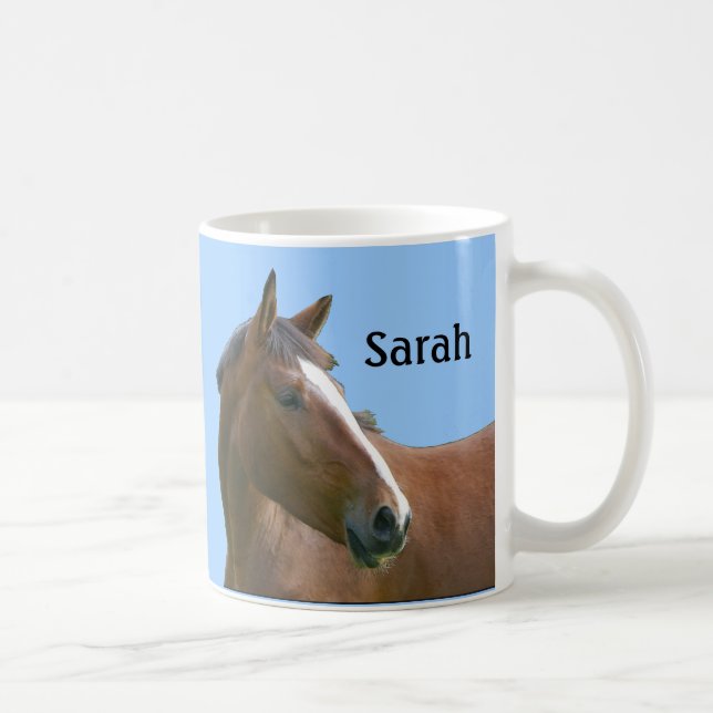 Caneca De Café Cavalo de Baía Personalizado com Blaze Mug (Direita)