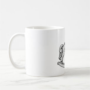 Caneca De Café Cavalo de Balanço Vitoriano Gravura Berçário Antig