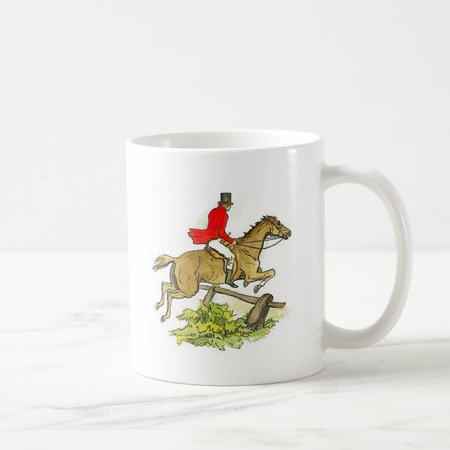 Caneca De Café Cavalo de Caça Colorido Rider (Direita)