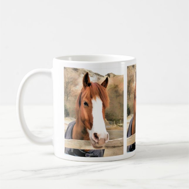 CANECA DE CAFÉ CAVALO DE CHESTNUT (Esquerda)