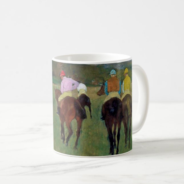 Caneca De Café Cavalo de Corrida Longchamp, Edgar Degas (Frente Esquerda)