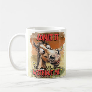 Caneca De Café Cavalo de desenho animado