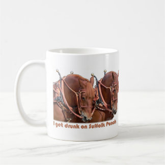Caneca De Café Cavalo de esboço do perfurador do Suffolk