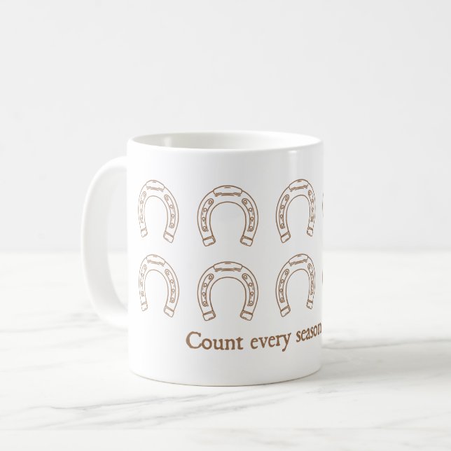 Caneca De Café Cavalo de Ferradura Cristão (Frente Esquerda)