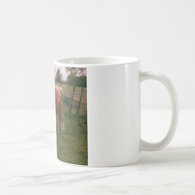 Caneca De Café Cavalo de Moma e cavalo do bebê (Direita)