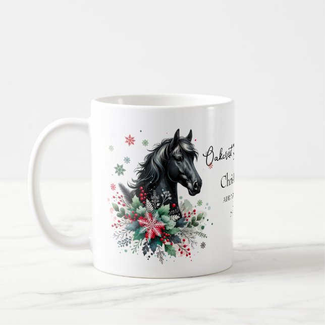 Caneca De Café Cavalo de Natal - Comboio de inverno (Esquerda)