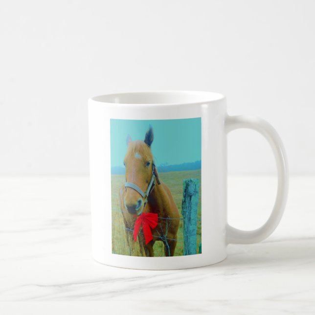 Caneca De Café Cavalo de Natal retrô (Direita)