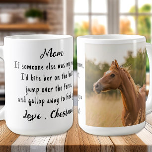 Caneca De Café Cavalo de Piso Mãe Foto Equestre