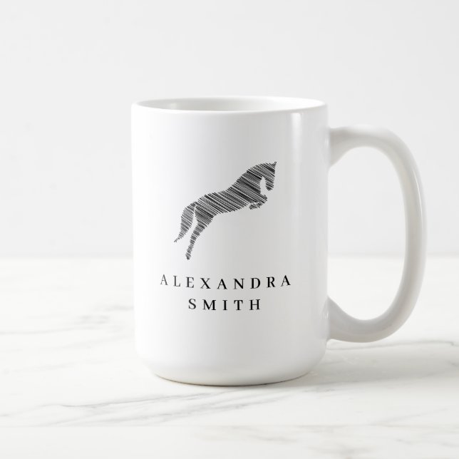 Caneca De Café Cavalo de Pulso | Cavalo Escrivado | Formador de c (Direita)