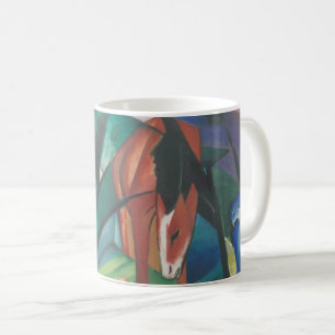 Caneca De Café Cavalo e águia de Franz Marc, Vintage Cubism Art