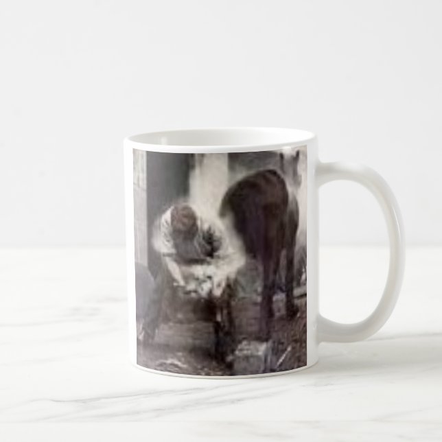 Caneca De Café cavalo e farrier (Direita)