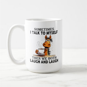 Caneca De Café Cavalo Engraçado Falando Consigo Mesmo - Nós Dois
