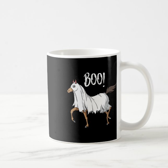Caneca De Café Cavalo Fantasma Diversão Equestre Cavalo Lover Hal (Direita)