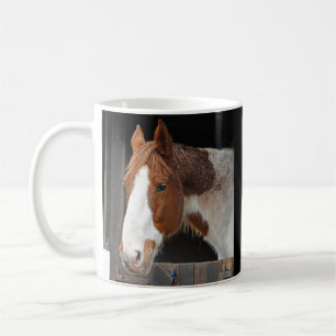 Caneca De Café Cavalo Ginger na Fazenda com Nome