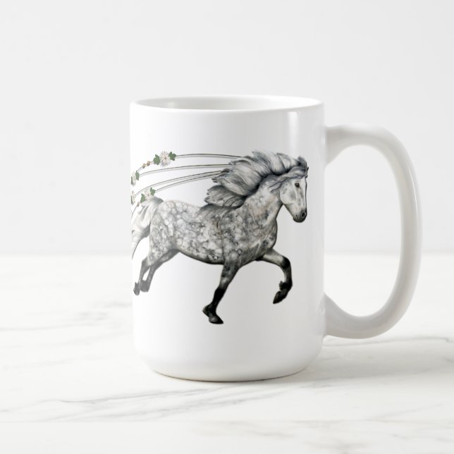 Caneca De Café Cavalo Islandês Gra (Direita)